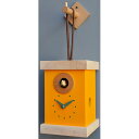 ピロンディーニ Pirondini クオーツ 掛け時計 木製 鳩時計 (はと時計 カッコー時計) [ART814-1028] イエロー イタリア製 インテリア クロック メーカー保証付き 2