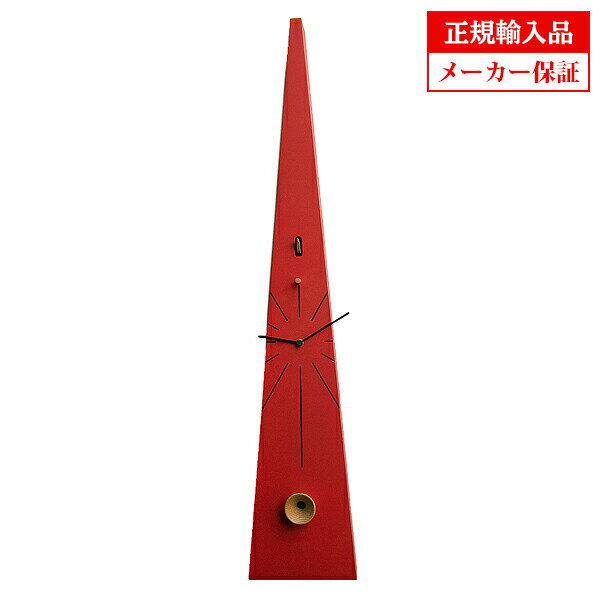 【アウトレット 50%OFF】【わけあり】【正規輸入品】ピロンディーニ Pirondini ART502 QQコレクション 木製 クオーツ ハト時計(カッコー時計) 502 QQ Tall Rosso イタリア製 レッド