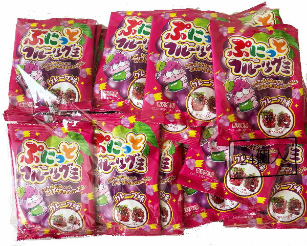 ぷにっとフルーツグミ　グレープ味24個(やおきん）