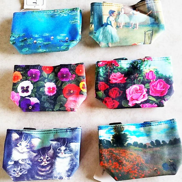 キャンディトーポーチ13x10x5（cm）絵画柄6種類