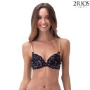 【値下げしました】2RIOS ドイスヒオス◆ブラジル 下着 インナーウェア ブラジリアンランジェリー ブラジャー 3/4カップブラジャー パット有り ワイヤー入り 花柄 シアー 2r-82333