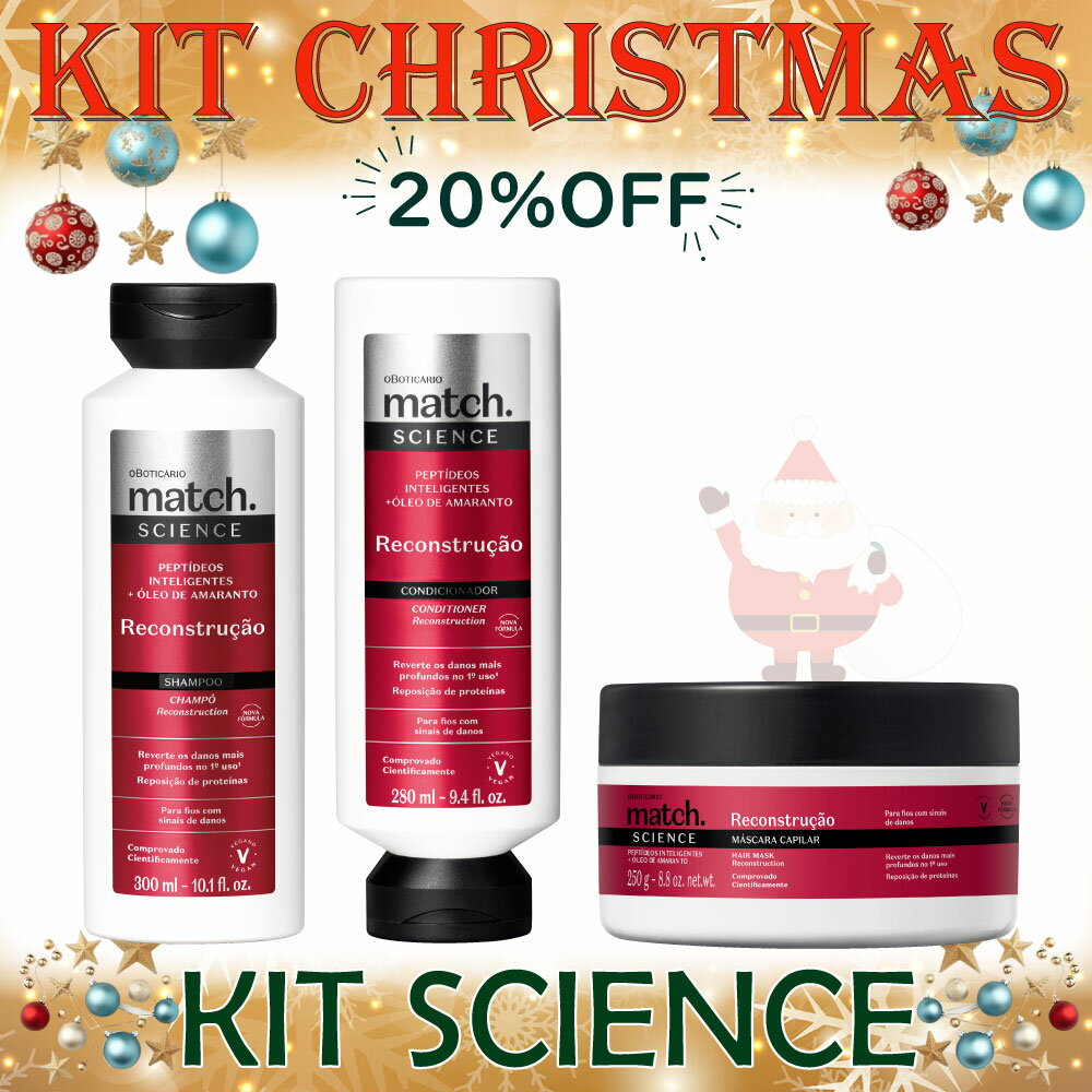 󥹥ȥ꡼Ȥ㤨֥ܥꥪ ꥹޥå  ꥳ󥹥ȥ饯 ޥå ס ǥʡ إޥOBOTICARIO CHRISTMAS KIT SCIENCE RECONSTRUCAO SHAMPOOCONDICIONADORMASCARAפβǤʤ5,328ߤˤʤޤ
