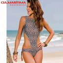 【均一SALE】CIA.MARITIMA カンパーニャ マリッチマ◆ブラジル インポート水着 ビーチウエア スイムモノキニ ブラジリアン 幾何学模様 cm-45...