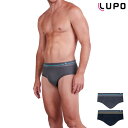 LUPO ルポ◆ブラジル ブラジルランジェリー パンツ 下着 メンズ ショーツ ブリーフパンツ ロゴ コットン シームレス ストレッチ 抗菌仕上げ 無地 2枚組...