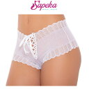 【50%OFF】SAPEKA サペッカ◆ブラジルランジェリー ブラジル ショーツ パンティ パンツ 下着 リボン レース ボクサー風 総レース sap4293