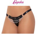 【50%OFF】SAPEKA サペッカ◆ブラジルランジェリー ブラジル ショーツ パンティ パンツ 下着 Tバック チェーン ハトメ リング sap4302