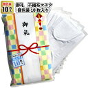 【御礼 不織布マスク(個包装10枚入)】景品 粗品 衛生 風邪 プチギフト 挨拶