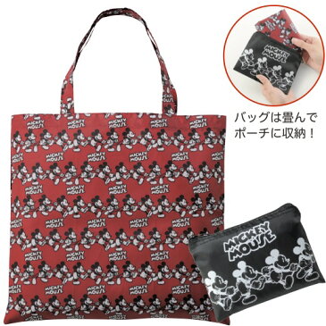 【ミッキーラン! ポーチ付エコバッグ】プチギフト 景品 粗品 ディズニー トートバッグ