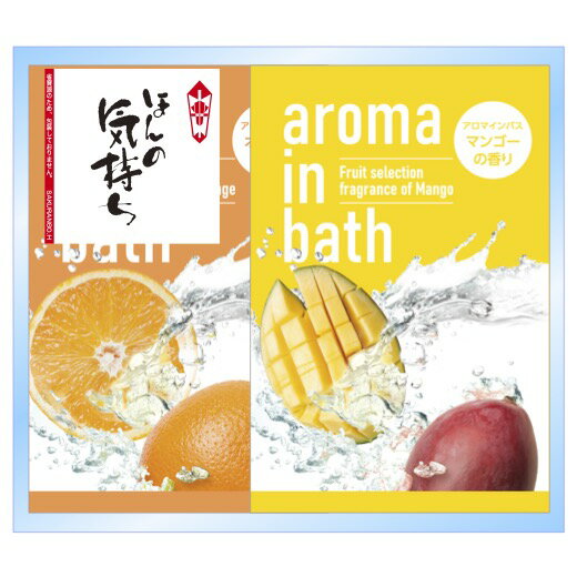 【熨斗付　新aroma in bath　2個組セット】アロマ 入浴剤 バス プチギフト 景品 粗品 ギフト プレゼント 結婚式 二次会 かわいい ほんの気持ち お礼 店舗 保育園 幼稚園 子供会 病院施設 介護施設 店舗 イベント ライム オレンジ マスカット マンゴー 香り 日本製