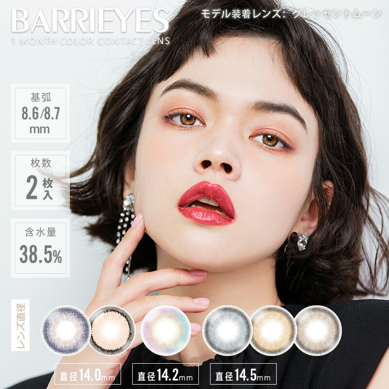 バーリーアイズ クラシック BARRIEYES classic 2箱4枚入 1ヶ月装用 度あり なし 全3色 14.0mm/14.2mm/14.5mm カラコン マンスリー カラーコンタクトレンズ