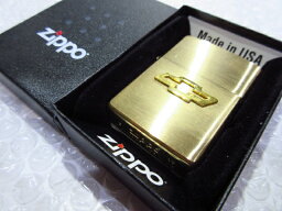 シボレー・ボウタイ Zippo/真鍮製 ジッポライター/ゴールド. 【type2】