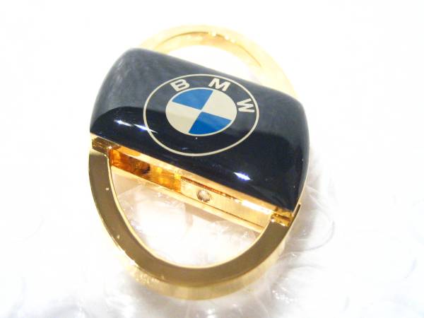 BMWエンブレム ダブル キーリング ブラック/ゴールド