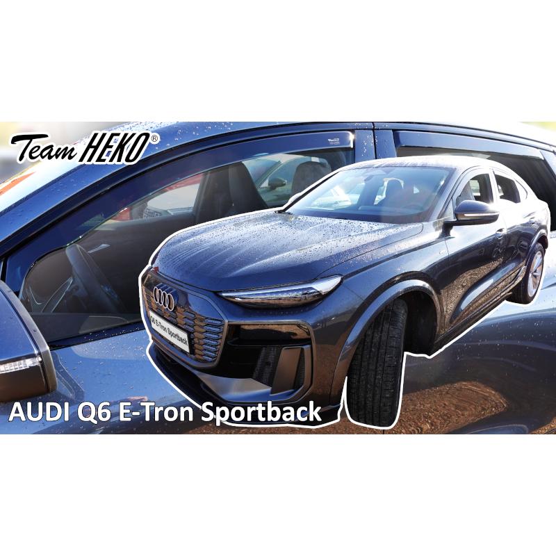 アウディ/AUDI Q6 e-tron(GF)/S.Back ドアバイザーF＆Rset【Team HEKO/ヘコ製】