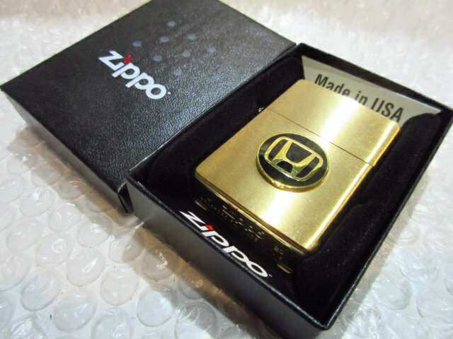 ホンダ/HONDA Zippo/真鍮製ジッポライター・ゴールド【type2】