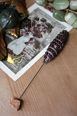 イギリス ヴィンテージ パープルスパンコール ハットピン02P03Dec16レディース ギフト