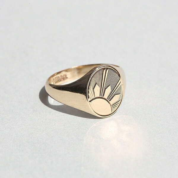 BRITISH VINTAGE 1960s NBs BIRMINGHAM HM 9CT/9K GOLD SIGNET RING JP19 me01 ri04