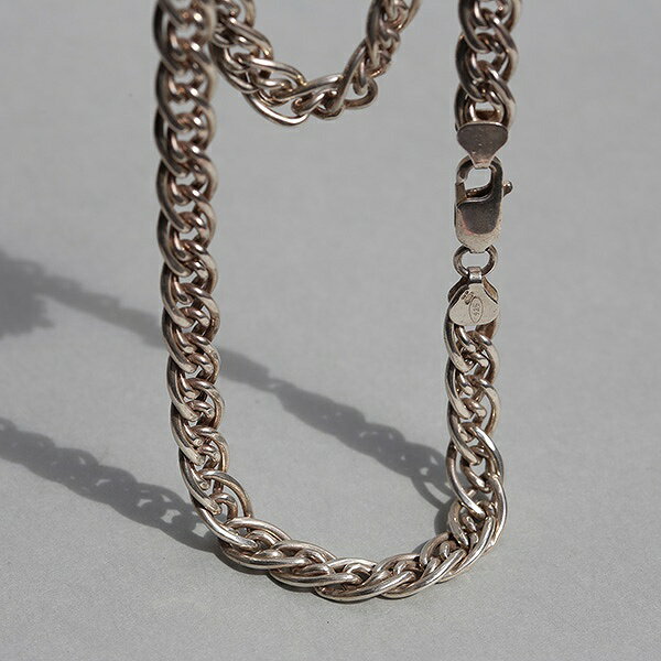 UK BJB SHEFFIELD HALLMARKED 8.5mm × 45cm DOUBLE CURVE CHAIN NECKLACE ne02 me01 ch6