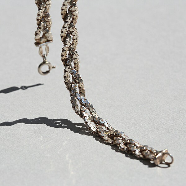 Silver - VINTAGE UK & ITALY CM 1980 LONDON IMPORT MARK STERLING SILVER VENETIAN CHAIN BRACELET me01 br03
