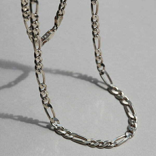 乐天商城 - UK & ITALY SHEFFIELD HALLMARKED 4.5mm × 45cm STERLING SILVER FIGARO CHAIN NECKLACE ne02 me01 ch6