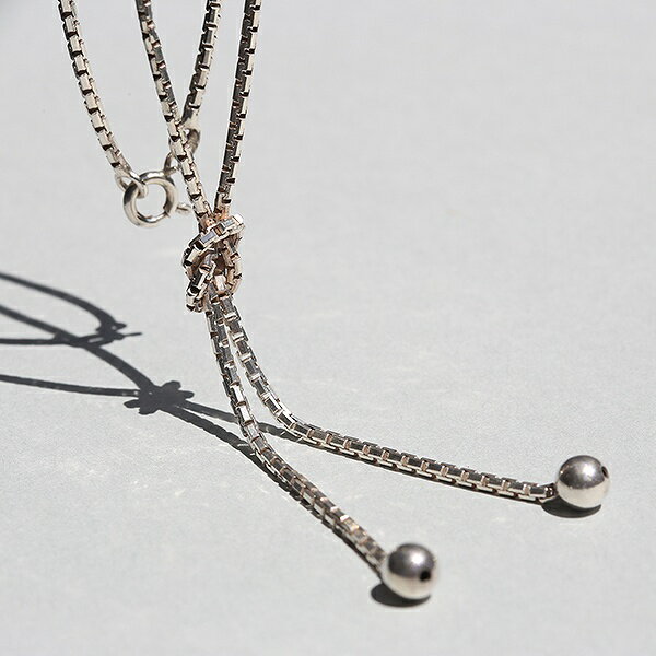 乐天商城 - VINTAGE UK DA&S LONDON IMPORT MARK 2mm × 42cm STERLING SILVER KNOT NECKLACE ne02 me01 ch6