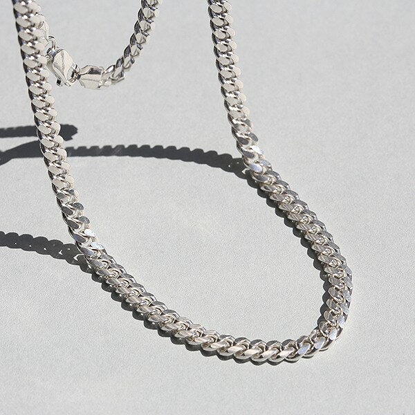 乐天商城 - UK THC SHEFFIELD HALLMARKED 5.6mm × 56cm STERLING SILVER CURB CHAIN NECKLACE ne02 me01 ch6