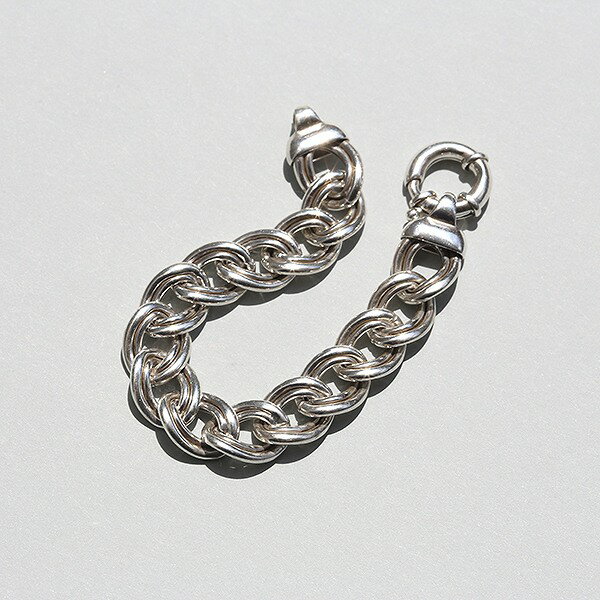 乐天商城 - UK VINTAGE 1998 HPJ SHEFFIELD IMPORT MARK STERLING SILVER CURB CHAIN BRACELET me01 br03