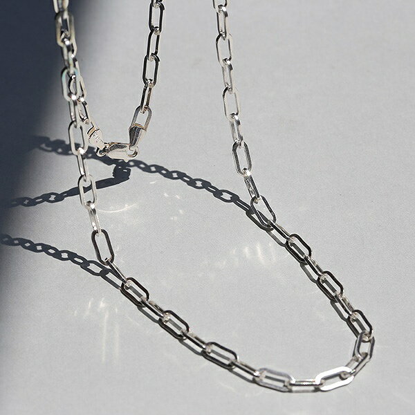 乐天商城 - UK & ITALY TJC SHEFFIELD HALLMARKED 4.9mm × 76cm STERLING SILVER PAPER CLIP CHAIN NECKLACE me01 ch6