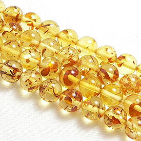 アンバー(琥珀) ビーズ(6mm) 粒売り ばら売り 天然石・パワーストーン ビーズ