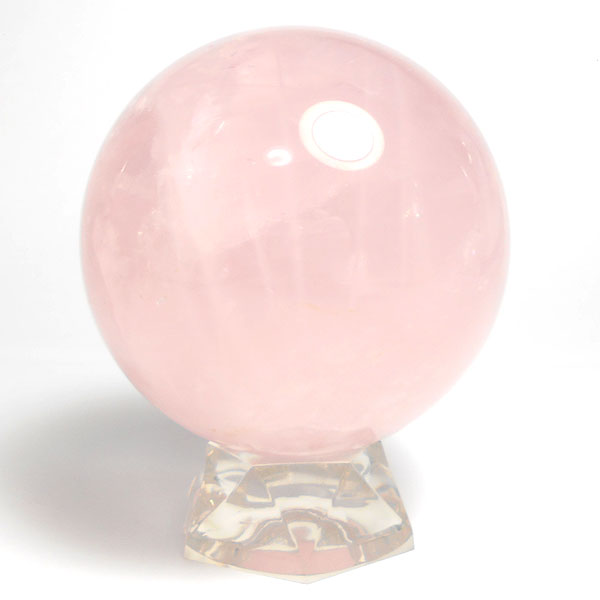 ローズクォーツ(紅水晶) 丸玉 72mm 台座付き 天然石 パーワーストーン