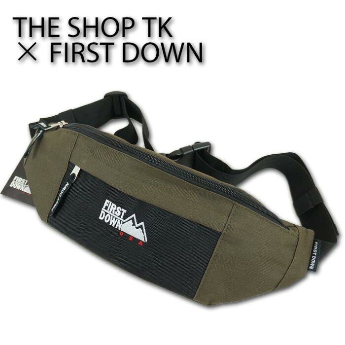 タケオキクチ THE SHOP TK × FIRST DOWN別注 ボディバッグ カーキ ファーストダウン