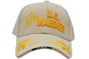 ベースボールキャップ US Marine USMC 海兵隊 米国 ミリタリーキャップ タンカラー 茶色 その1