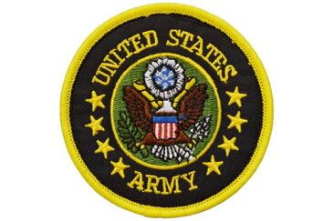 【送料無料 メール便発送商品】 UNITED STATES ARMY アメリカ陸軍 US.ARMY 紋章 部隊 パッチ ワッペン ベルクロ付き 面ファスナー付