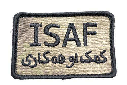 【送料無料 メール便発送商品】 ワッペン ISAF 米軍 アフガニスタン 国際治安支援部隊 ベルクロ付き パッチ 徽章 サバゲー ATAU 迷彩