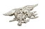 【送料無料 メール便発送商品】40 NAVY SEALs Special Warfare 特殊部隊 バッジ 金属製 徽章 レプリカ 銀色