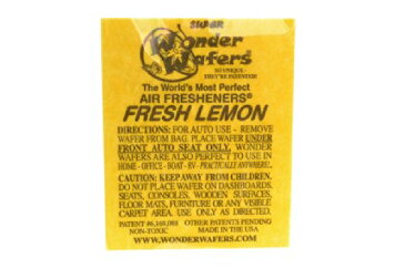 【メール便発送商品 代引き不可】シートタイプ 芳香剤 WONDER WAFER FRESH LEMON フレッシュレモン 自動車・部屋・トイレ・ゴミ箱等 多用途芳香剤