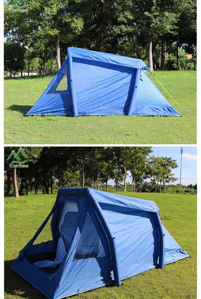 数量限定価格 インフレータブルテント 2人用 テント 空気で膨らむ ワンタッチ アウトドア キャンプ 設営簡単 青色