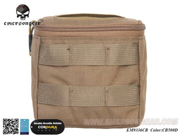 EMERSON製 MOLLEシステム Concealed グローブポーチ 手袋ポーチ (コヨーテブラウン CB 茶系色) YKKファスナー使用