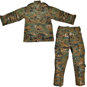 BWOLF製 迷彩服 戦闘服 上下セット ピクセルグリーン デジタルウッドランド迷彩 子供 女性用 小さいサイズ