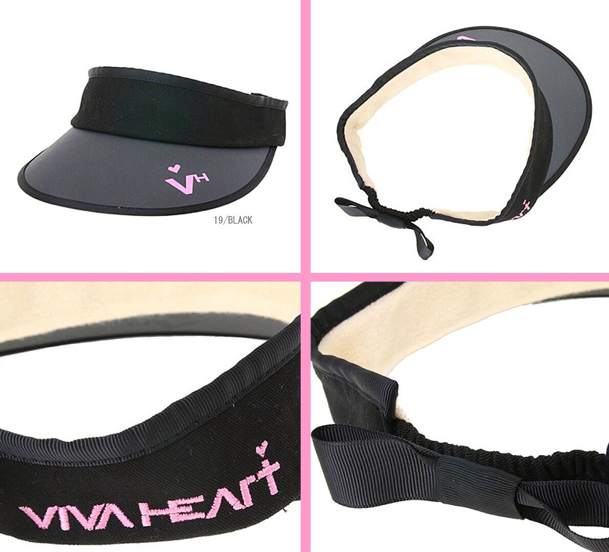 【20％OFF！セール】ビバハート / VIVA HEART（春夏モデル！）UV98セルバイザー サンバイザー≪日差し対策≫（レディース）ビバハート/ゴルフウェア/17