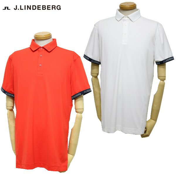 J.リンドバーグ / J.LINDEBERG （2023春夏新作！）J.LINDEBERG（ジェイリンドバーグ）袖ロゴ半袖ポロシャツ/ ゴルフウェア Jリンドバーグ/