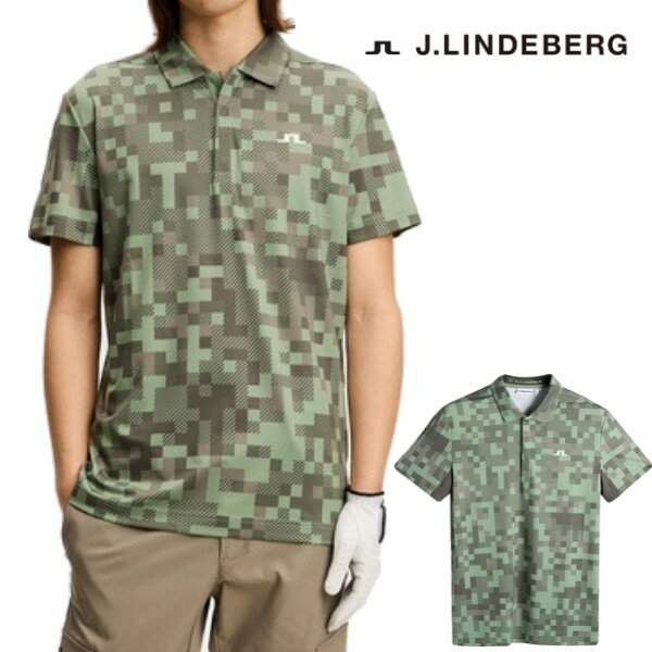 Rakuten - J.リンドバーグ / J.LINDEBERG （ジェイリンドバーグ）Dario Tour Print Polo/ ゴルフウェア Jリンドバーグ/071-25350
