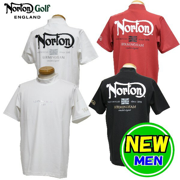 50％OFF セール ノートンゴルフ Norton GOLF 2022春夏新作 ドライ ワンポイント 箔 ハイネック T ゴルフウェア ガッチャ ゴルフ 