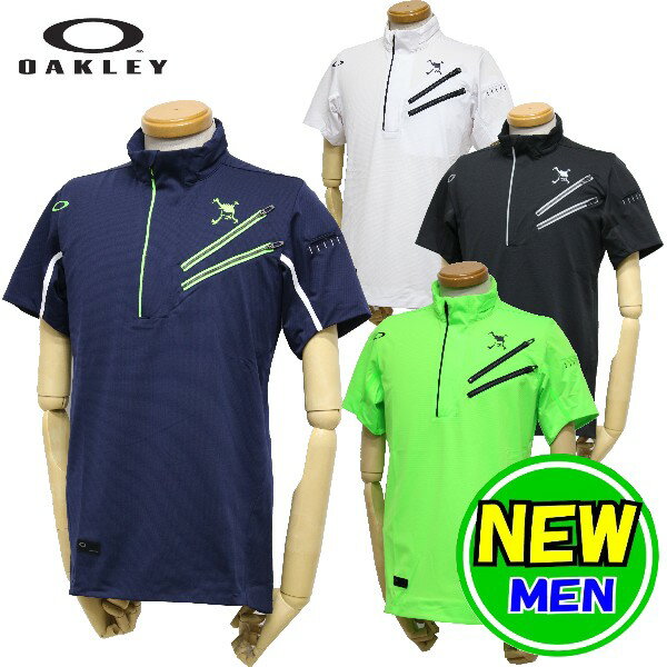 【セール】オークリー / OAKLEY 2022春夏新作！OAKLEY SKULL REVOLVE 3D MOCK SHIRT / スポーツ ゴルフウェア 半袖シャツ /メンズ