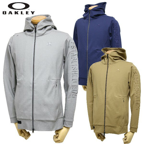 オークリー / OAKLEY 秋冬モデル！OAKLEY　SKULL COMMON HOODY JACKET 5.0/吸汗速乾、4way Stretch、UPF50+/ジップブルゾン/メンズ/