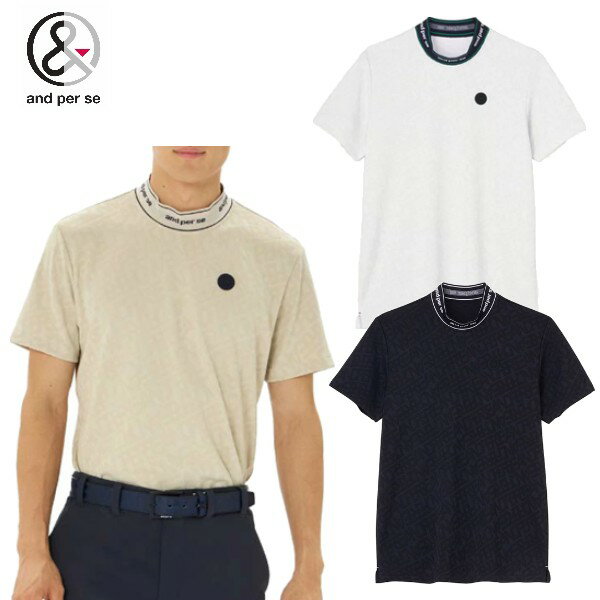 楽天市場】アンパスィ and per se 半袖モックネックシャツの通販