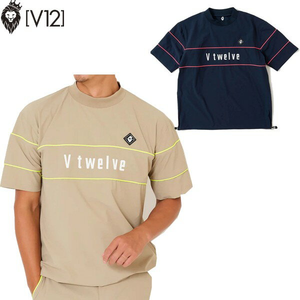 樂天商城 - V12 ゴルフ V TWELVE（2026春夏新作！）SNEAK MOCK メンズ 半袖 モックネックシャツ/ゴルフウェア/