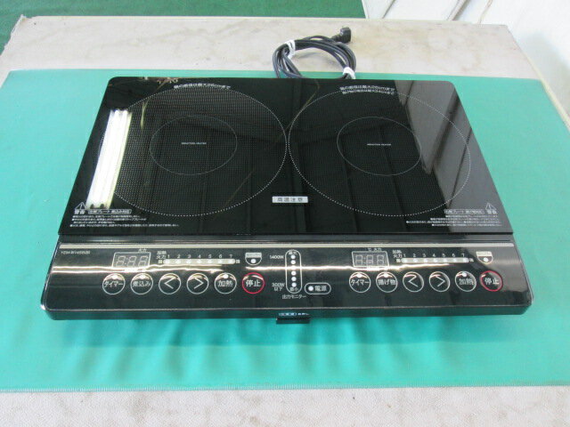 山善/ヤマゼン IHクッキングヒーター 2口 YEM-W1456(B)(0707AI)8BT-1S【中古】【RCP】