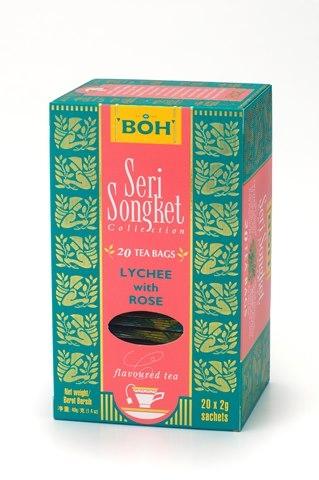 ≪≫【マレーシア準備中】人気ボーティー（BOH TEA）Seri Songket セリソンケット/ライチ・ローズ/ティーパック20パック Lychee with Rose tea 20s