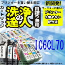 【印刷トラブルお任せ】洗浄の達人 IC6CL70L(6色セット) エプソンプリンタープリンター目詰まり解消 ic70L洗浄液ヘッドカートリッジ 互換インク プリンターインク 洗浄