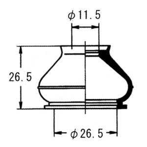 マツダ デミオ DY3W 用 タイロッドエンドブーツ 大野ゴム DC-2103 | OHNO MAZDA タイロットエンドブーツ タイロッドエンドカバー ダストカバーブーツ カバー ひび ひび割れ グリス グリス漏れ 交換 車検 車検部品